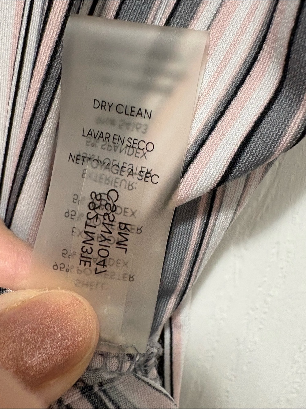 Calvin Klein Pink Striped Sleeveless V-Neck Blouse Top XL Like New - Picture 9 of 9